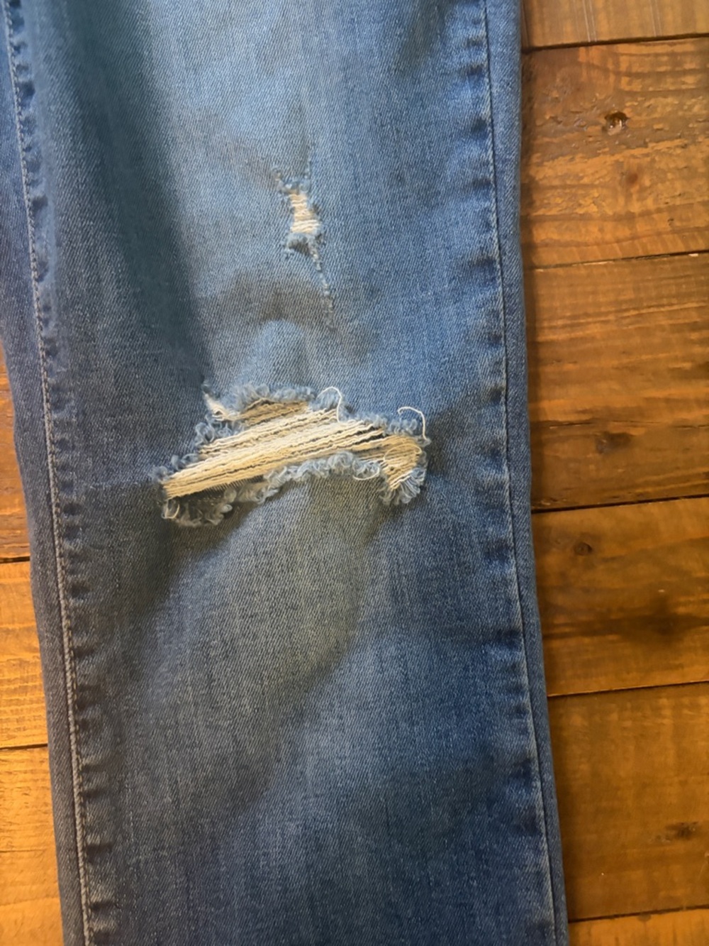 Lucky Brand Medium Blue Distressed Skinny Jeans - Picture 5 of 9